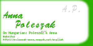 anna poleszak business card